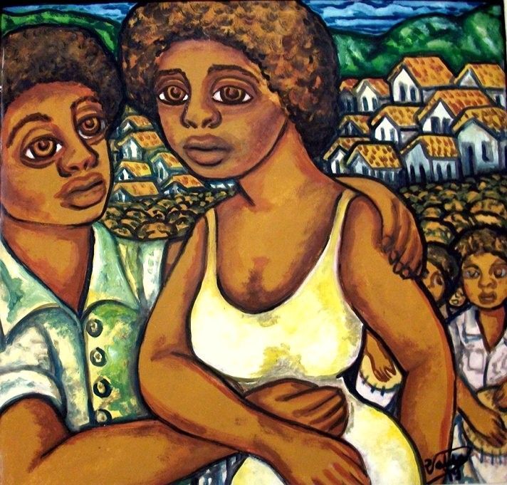 Obra da pintora catarinense Valda Costa, chamada de Portinari de Santa Catarina – Foto: Reprodu&ccedil;&atilde;o / Obra de Valda Costa