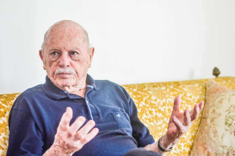 Ody Varella, uma das personalidades marcantes de Santa Catarina, durante entrevista ao jornal ND em 2017. – Foto: Joyce Reinert/ND