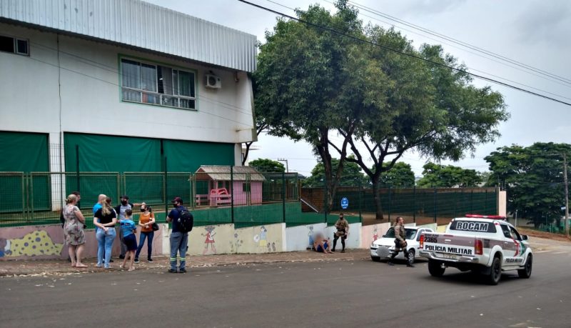 Caso aconteceu no bairro Pinheirinho, em Chapecó — Foto: Willian Ricardo/ND