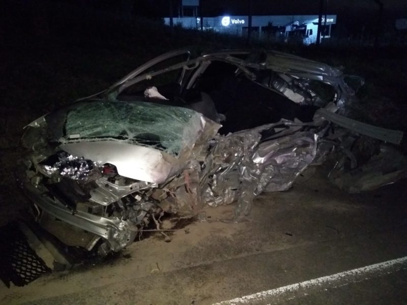 Dois homens morreram no local do acidente – Foto: PMRv/ND