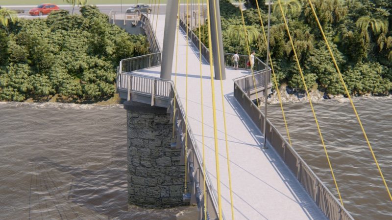 Modelo de ponte estaiada foi bem aceito pelos brasileiros, tornando a estrutura um ponto turístico onde é instalada &#8211; Foto: PMJS/Divulgação/ND