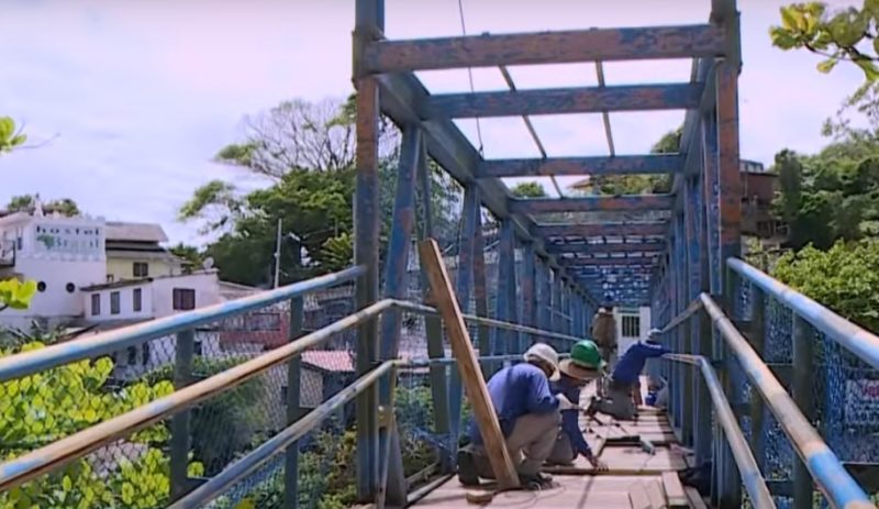Obras de manutenção da Ponte da Barra da Lagoa já começaram &#8211; Foto: Reprodução/NDTV RecordTV