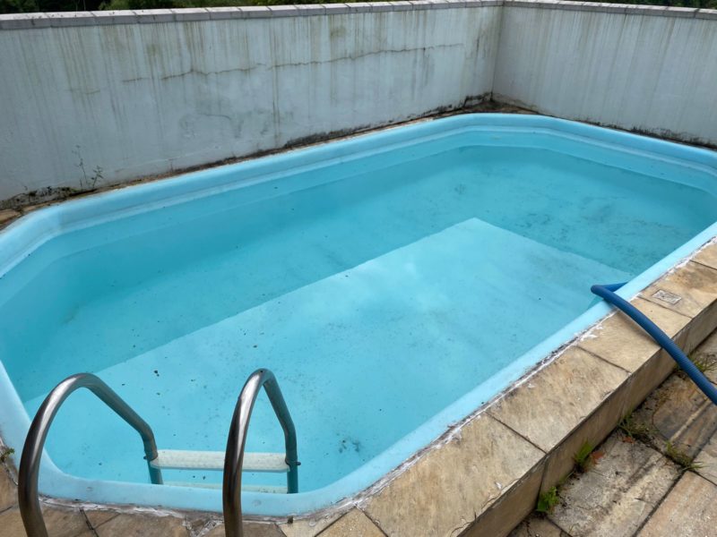 Piscina precisar&aacute; ser esvaziada – Foto: Reda&ccedil;&atilde;o ND Mais