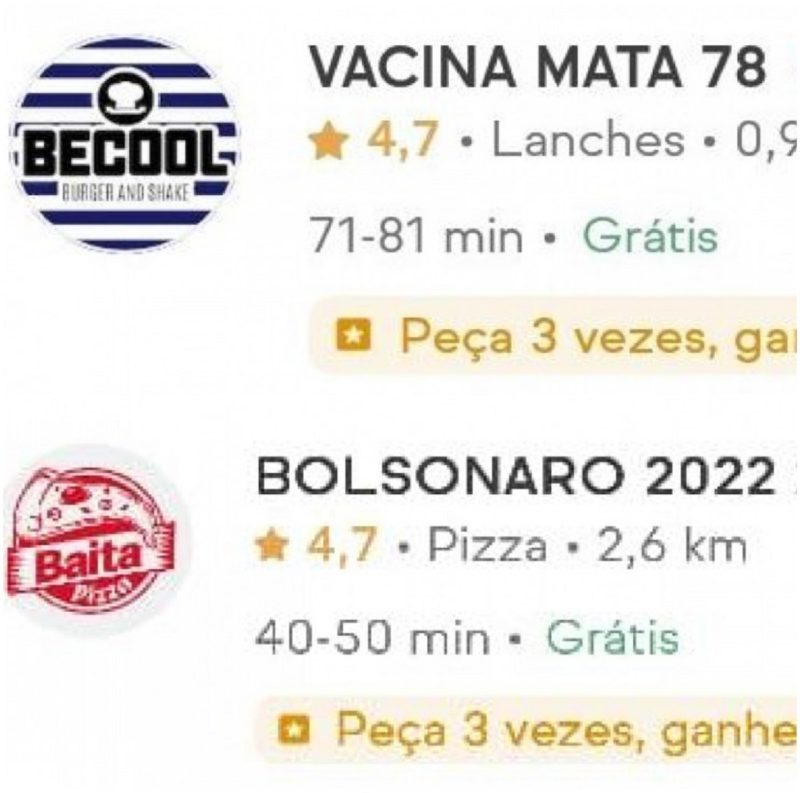 Lojas de Florian&oacute;polis tiveram nomes alterados no iFood nesta ter&ccedil;a-feira (2) – Foto: Montagem/Reprodu&ccedil;&atilde;o/ND