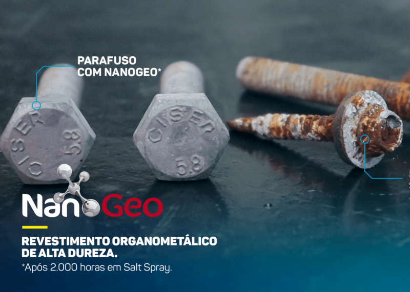 Corros&atilde;o demora muito mais para acontecer com nanotecnologia implementada.- Foto: Revestimento NanoGeo Ciser
