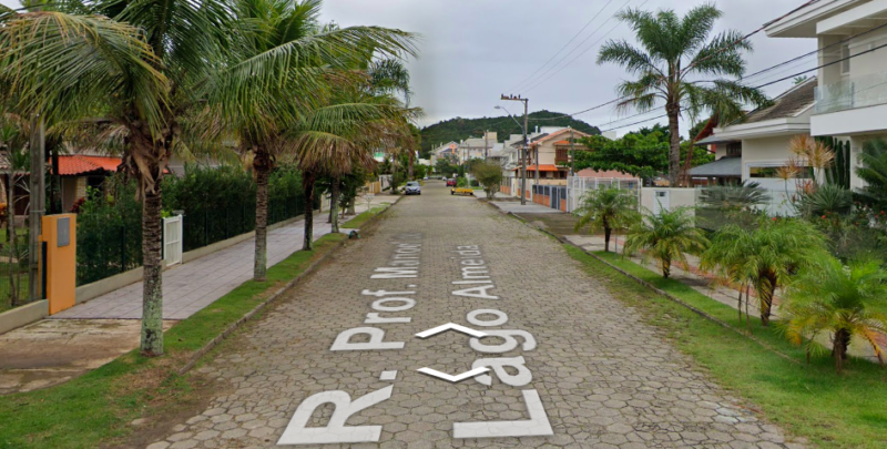 Rua Professor Manoel do Lago Almeida, em Jurer&ecirc;, onde ocorreu crime – Foto: Google Street View/Reprodu&ccedil;&atilde;o