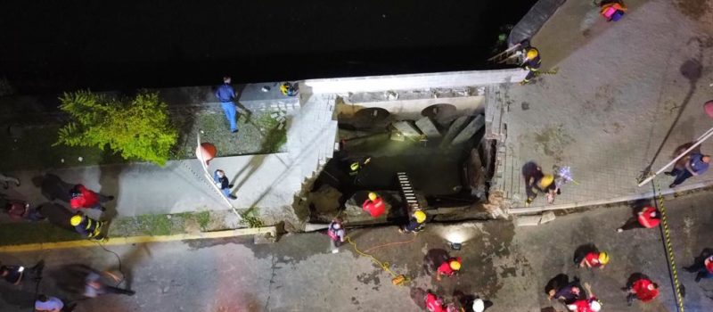 Retirada da viga pode ter comprometido a estrutura da calçada