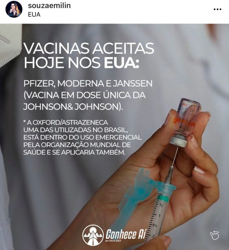 vacinas aceitas nos estados unidos