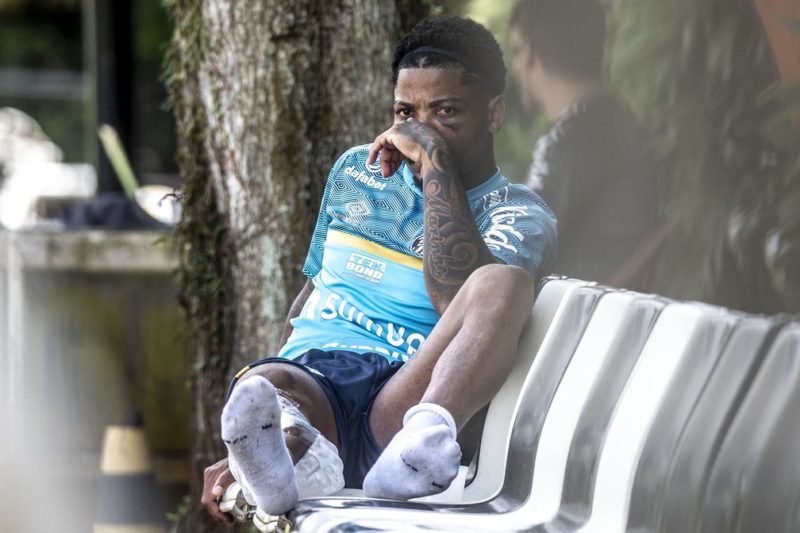 Marinho &eacute; o artilheiro do Peixe no Brasileir&atilde;o com cinco gols &mdash; Foto: Ivan Storti/Santos FC/Divulga&ccedil;&atilde;o/ND