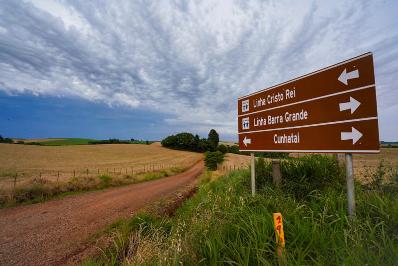 Um dos principais investimentos anunciados foi a pavimenta&ccedil;&atilde;o da estrada que liga Cunha Por&atilde; a Cunhata&iacute; – Foto: Ricardo Wolffenbut/ND