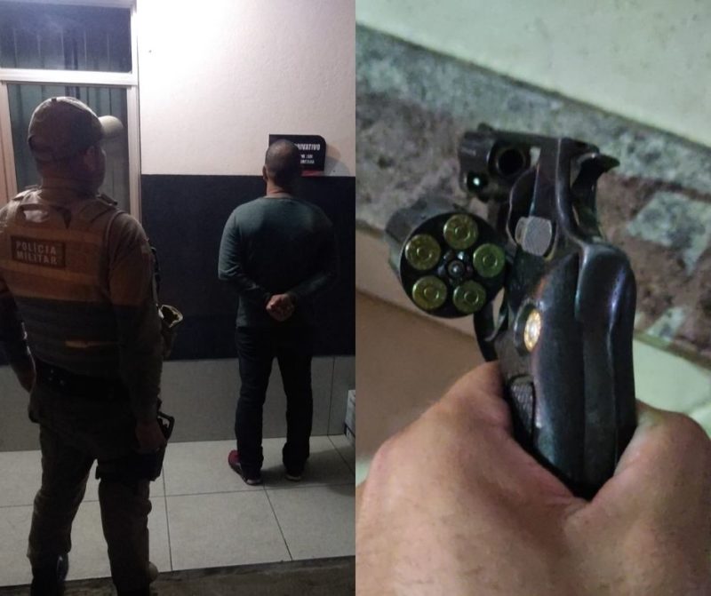 Seguran&ccedil;a n&atilde;o tinha porte de arma, mas andava com rev&oacute;lver e teria amea&ccedil;ado passageiro – Foto: Pol&iacute;cia Militar/Reprodu&ccedil;&atilde;o/ND