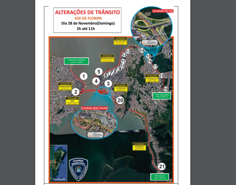Mudan&ccedil;as acontecer&atilde;o desde as primeiras horas de domingo por conta da prova – Foto: GMF/Divulga&ccedil;&atilde;o/Reprodu&ccedil;&atilde;o/ND