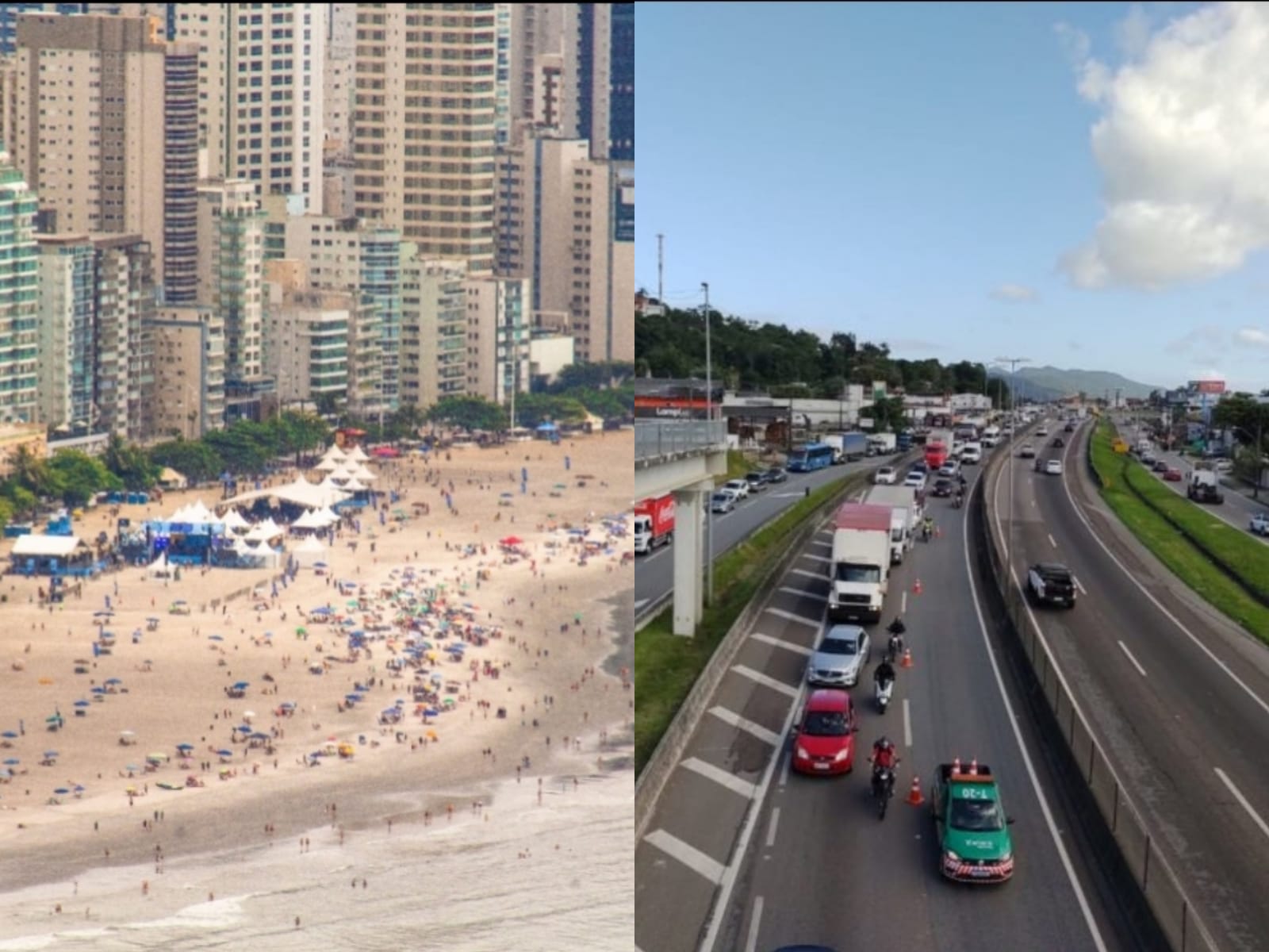 Vem para o Litoral de SC? Veja como está o trânsito nas principais ...