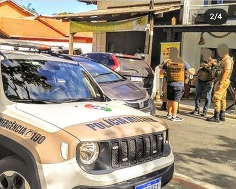 Homem tentou fazer mulher que estava com ele de ref&eacute;m, mas os policiais evitaram a a&ccedil;&atilde;o – Foto: Reprodu&ccedil;&atilde;o/Pol&iacute;cia Militar