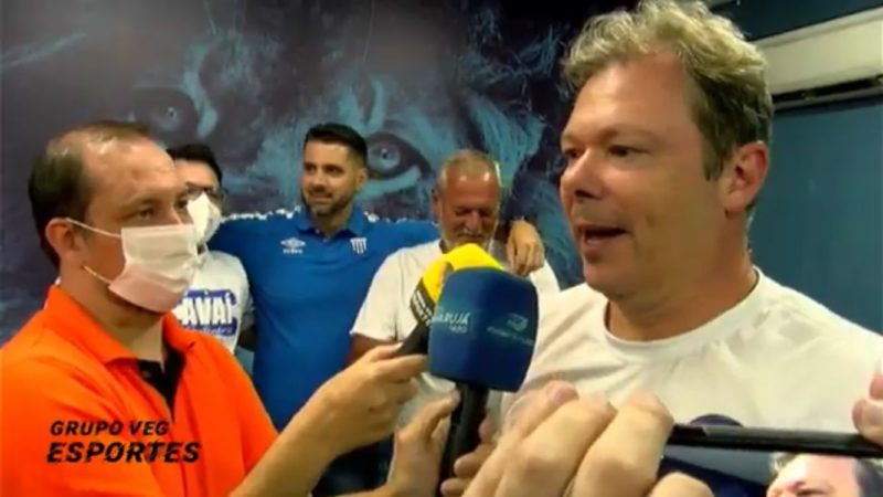 J&uacute;lio Heerdt na primeira entrevista depois de eleito – Foto: Divulga&ccedil;&atilde;o