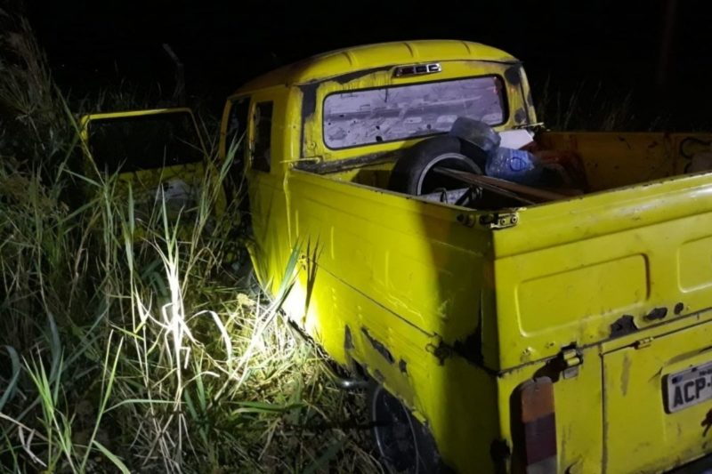 A PRF informou que a Kombi era conduzida por um homem de 66 anos – Foto: PRF/Divulga&ccedil;&atilde;o