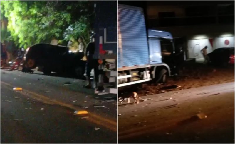 Homem morre em batida entre caminhão e carro em Coronel Freitas — Foto: Internet/Divulgação/ND