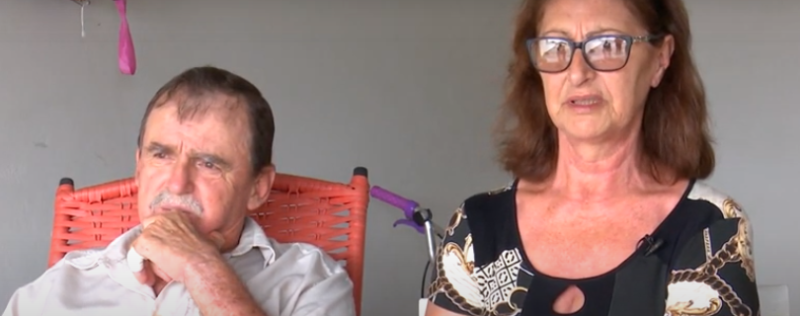 Agostinho ao lado da esposa, Marli Teresinha – Foto: Reprodu&ccedil;&atilde;o NDTV