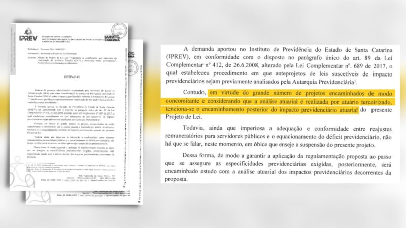 Documento oficial do Iprev sobre o pacota&ccedil;o – Foto: Reprodu&ccedil;&atilde;o – Arte: Altair Magagnin/ND