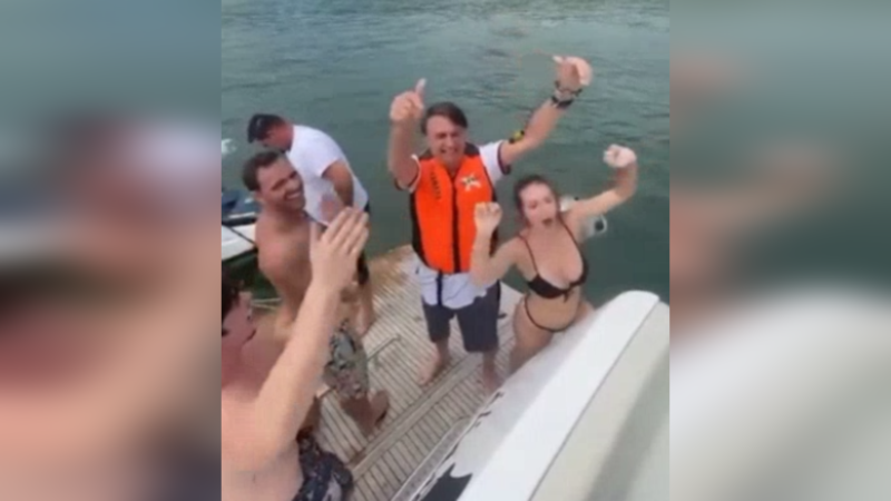 Jair Bolsonaro dan&ccedil;a funk em f&eacute;rias solteiro em SP – Foto: Reprodu&ccedil;&atilde;o/ND