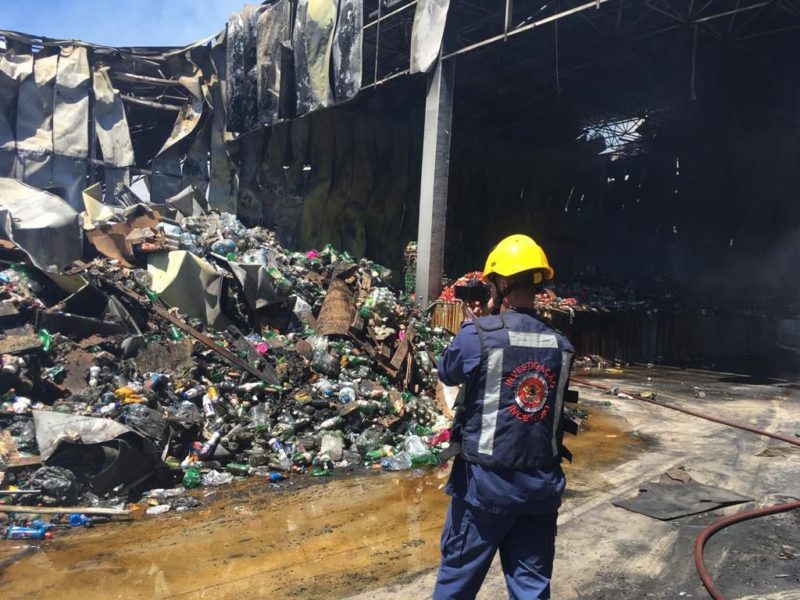 Fogo foi totalmente extinto neste s&aacute;bado de Natal (25) – Foto: CBMSC/Divulga&ccedil;&atilde;o/ND