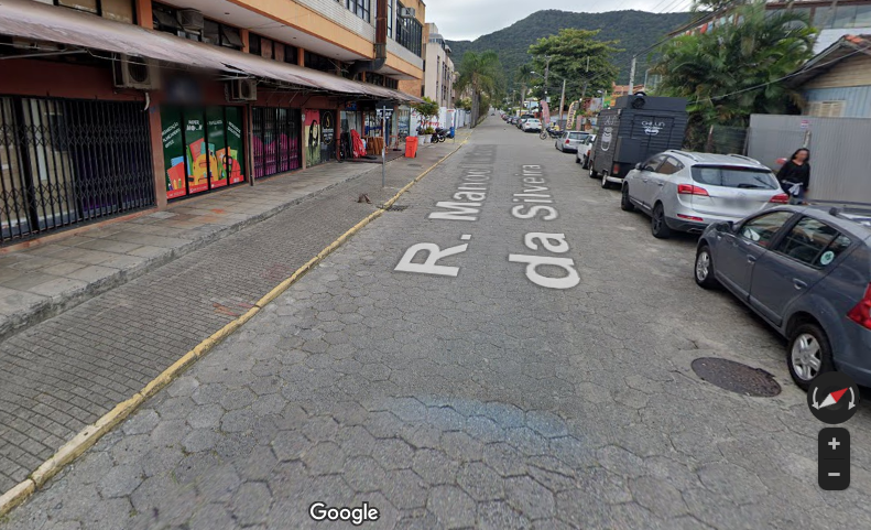 Rua onde o crime aconteceu, no bairro da Lagoa da Conceição &#8211; Foto: Google Maps/Divulgação/ND