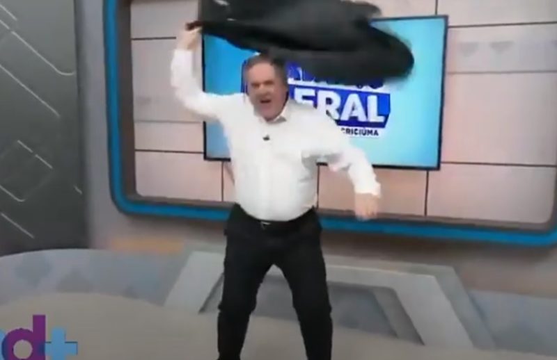 Num destes “sextou da vida” o casaco virou h&eacute;lice de um programa que decolou r&aacute;pido no sul. – Foto: Instagram BG Crici&uacute;ma