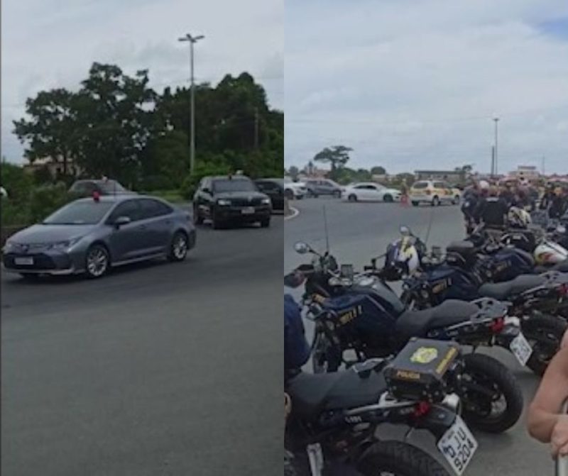 Bolsonaro chegou ao parque por volta das 10h – Foto: Adilson Utpadel/Reprodu&ccedil;&atilde;o/ND