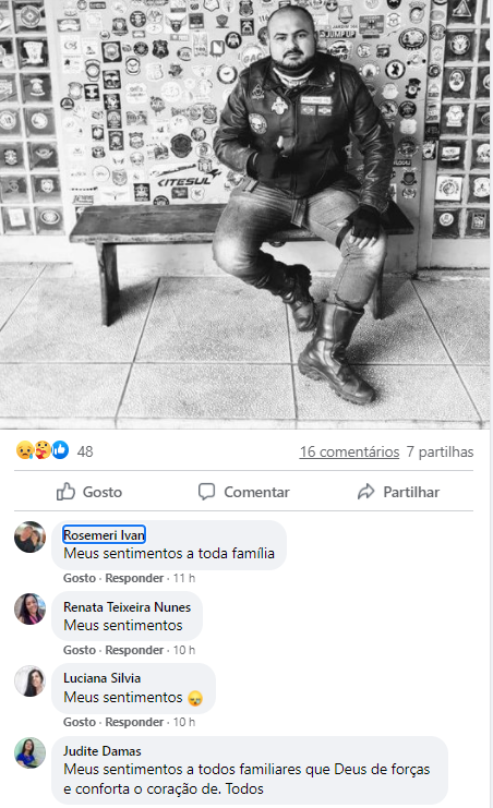 comoção nas redes sociais pela morte de Paulinho