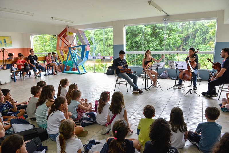 Femusckinho oferece musicalização a crianças de 6 a 12 anos em Jaraguá do Sul &#8211; Foto: Femusc/Divulgação/ND