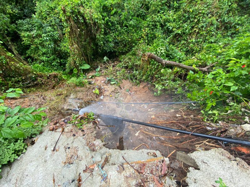 Defesa Civil &eacute; acionada em deslizamento na comunidade Ratones – Foto: Defesa Civil/Divulga&ccedil;&atilde;o/ND