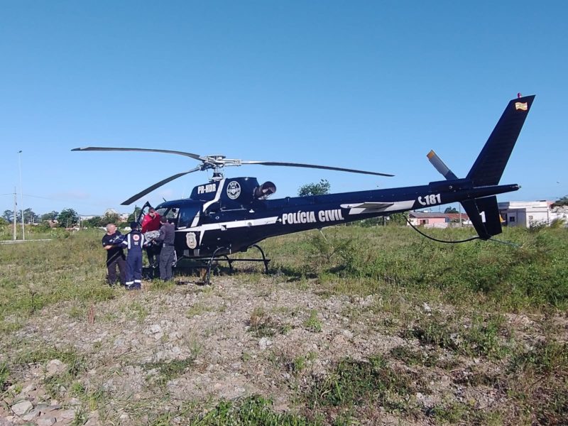 Servi&ccedil;o de Atendimento e Resgate Aerom&eacute;dico do Sul de Santa Catarina realiza opera&ccedil;&atilde;o de resgate – Foto: PCSC/Divulga&ccedil;&atilde;o/ND