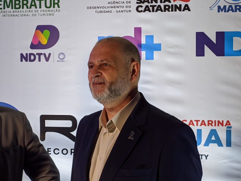 Presidente da Record News, Reinaldo Gilli, considera um dia hist&oacute;rico – Foto: Ian Sell/ND