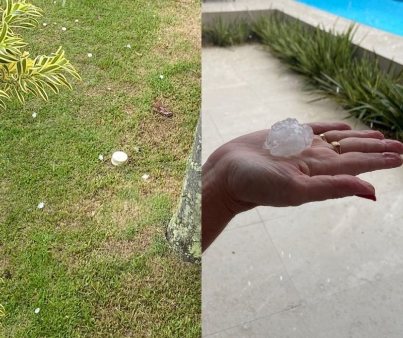 Granizo em Itaja&iacute; – Foto: Reprodu&ccedil;&atilde;o/ND