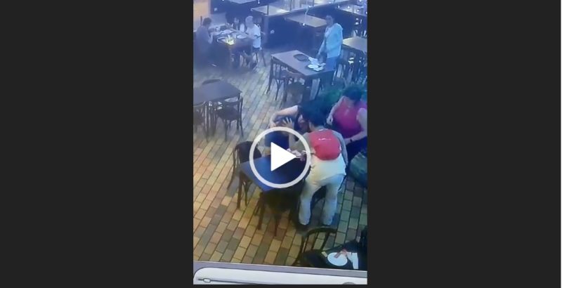 Homem é salvo após se engasgar com a comida em restaurante &#8211; Foto: Reprodução/Internet/ND