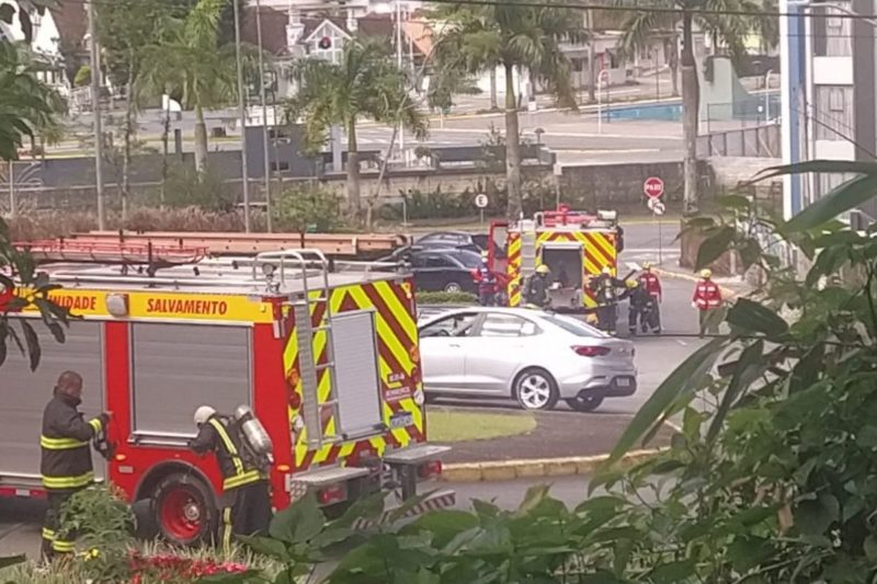 Curto circuito em tomada causou susto na prefeitura de Joinville – Foto: Internet