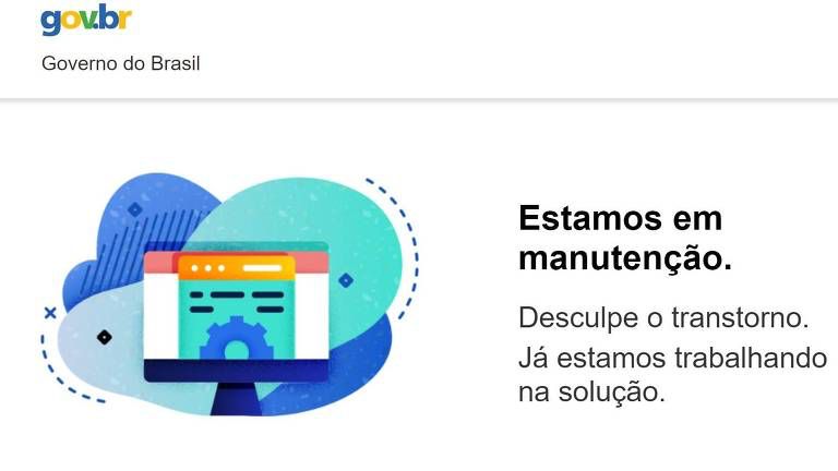 Mensagem de erro apresentada pelo sistema gov.br – Foto: Reprodu&ccedil;&atilde;o/ND
