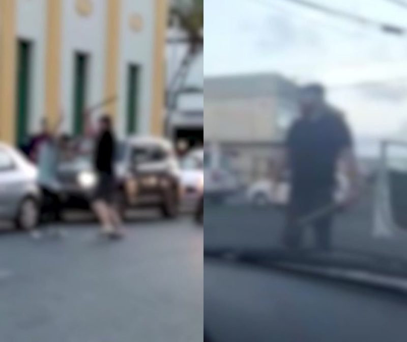 Pancadaria aconteceu na fila para o ferry boat, em Itaja&iacute; – Foto: Reprodu&ccedil;&atilde;o/ND