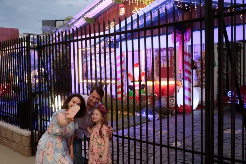 casa decorada no Natal de Joinville