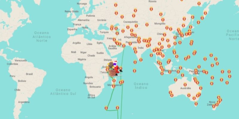 Onde está o Papai Noel? Veja com este rastreador do Google