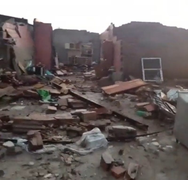 Poss&iacute;vel tornado provocou muitos estragos na Argentina – Foto: Reprodu&ccedil;&atilde;o/Twitter/ND