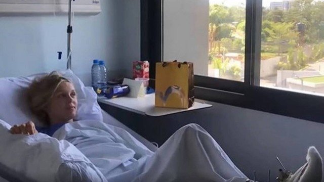 Amelie foi transportada de helic&oacute;ptero, ap&oacute;s o ataque de crocodilo, para um hospital&nbsp; cerca de 400km do rio – Foto: Medland Hospital/Divulga&ccedil;&atilde;o/ND