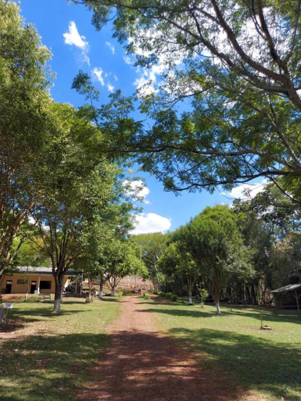 Camping Tibolla com espaço para acampar, praticar atividades físicas e lazer nas águas do rio. – Foto: Divulgação/ND