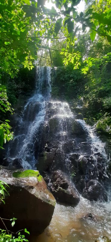 Mirante Trilhas que oferece produtos coloniais e trilhas em mata virgem; o Salto Cairú no Rio Chapecó. – Foto: Divulgação/ND
