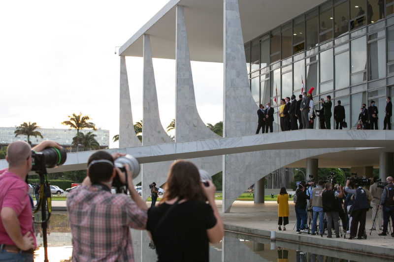 Presidente Jair Bolsonaro na rampa do Planalto – Foto: Carolina Antunes/Divulga&ccedil;&atilde;o/ND