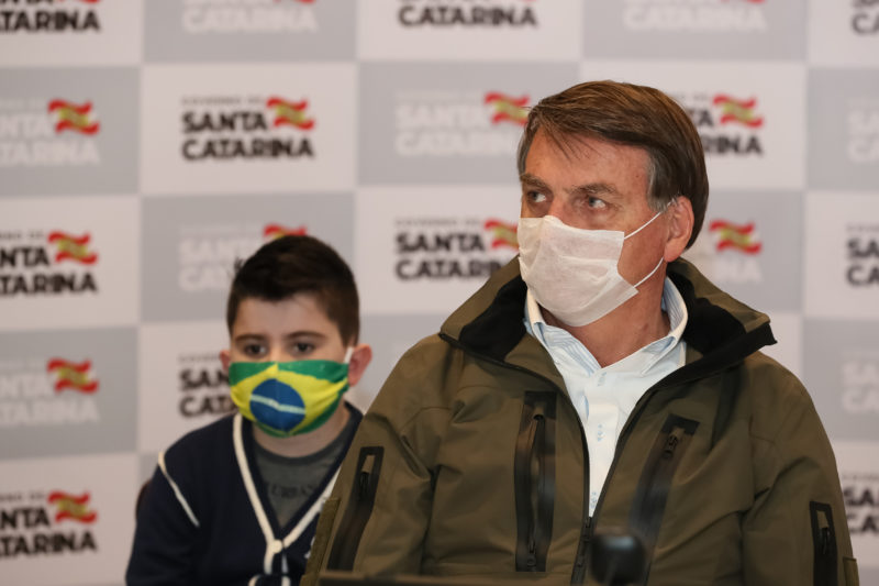 Presidente da Rep&uacute;blica, Jair Bolsonaro, em julho de 2020, em Santa Catarina – Foto: Isac N&oacute;brega/Divulga&ccedil;&atilde;o/ND