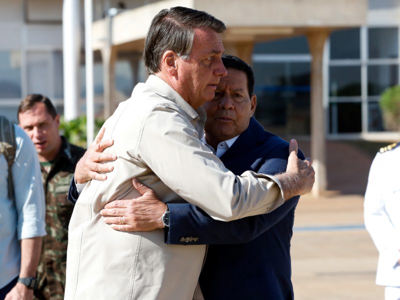 Jair Bolsonaro e Hamilton Mour&atilde;o em setembro do ano passado – Foto: Alan Santos/Divulga&ccedil;&atilde;o/ND