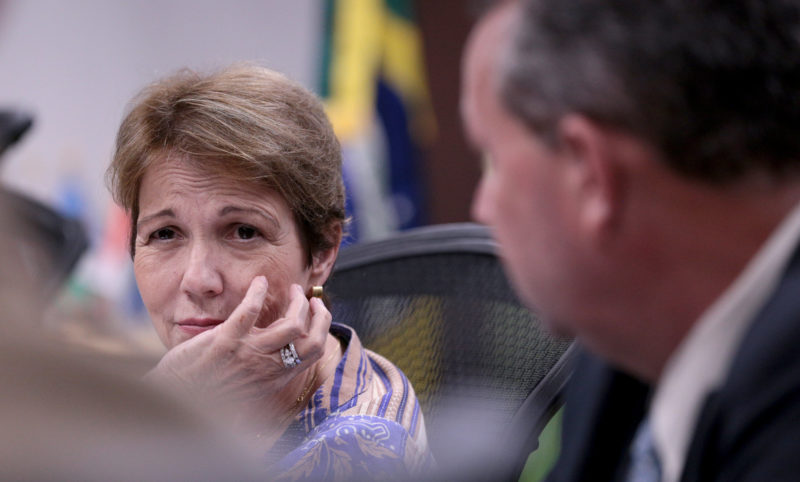 Ministra est&aacute; em Chapec&oacute; desde o in&iacute;cio da tarde desta quarta-feira – Foto: Antonio Araujo/MAPA/ND