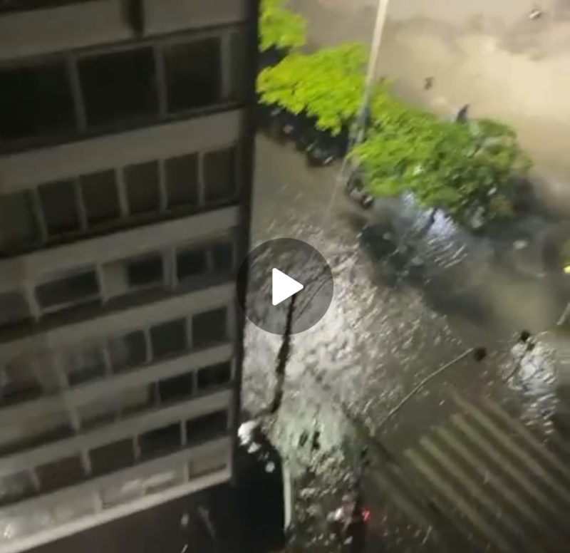 Imagens mostram Balne&aacute;rio Cambori&uacute; embaixo d’&aacute;gua nesta segunda-feira (10) – Foto: Reprodu&ccedil;&atilde;o/Internet