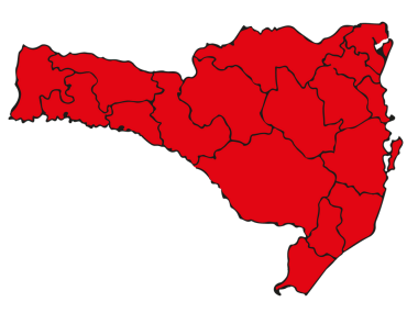 Todas as regi&otilde;es est&atilde;o em alerta m&aacute;ximo na transmiss&atilde;o de casos – Foto: Governo de Santa Catariuna/SES/Reprodu&ccedil;&atilde;o/ND